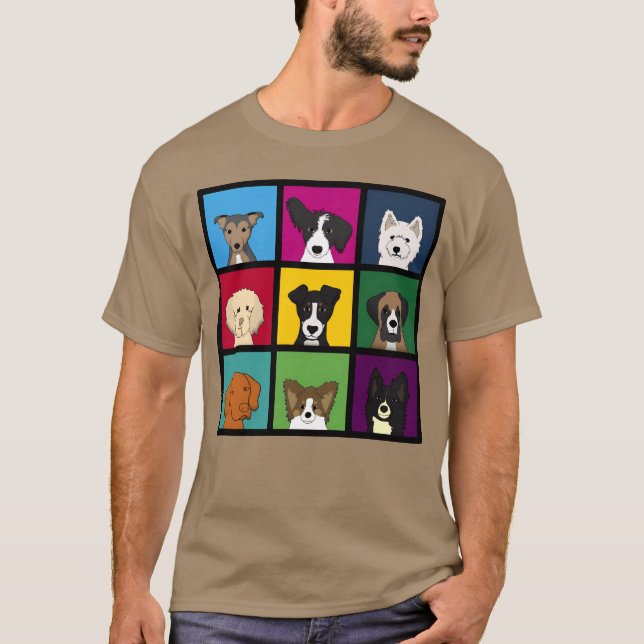 Camiseta 9 cachorros presentes (Frente)