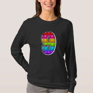 Camiseta 9 Capital Mais Próprio Número 9 Alfabet Funny Popp