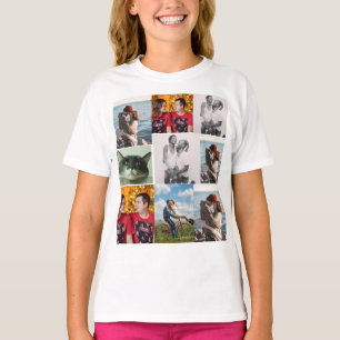 Camiseta 9 Colagem Personalizada Personalizada de Fotos