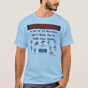 Camiseta 9 de 10 micróbios não o queira…