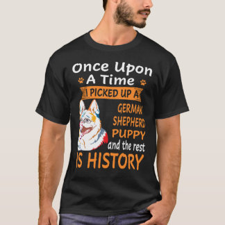 Camiseta 9 Era Uma Vez Eu Peguei Um Pastor Alemão P