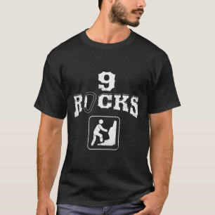 Camiseta 9 Escalada em Rocha Aniversário de Nove Anos de Id