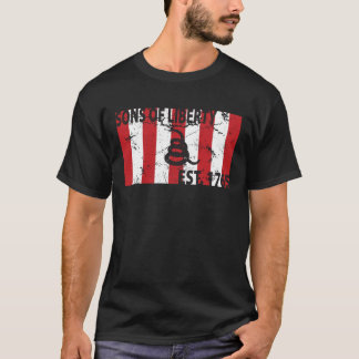 Camiseta 9 filhos descascados da bandeira da liberdade