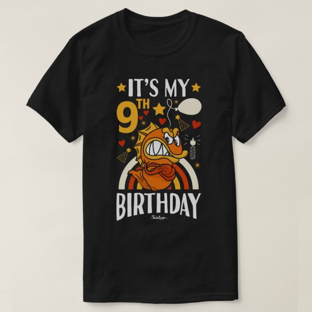 Camiseta 9.o Peixe de Aniversário (Frente do Design)