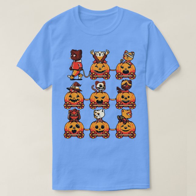 Camiseta 9 Vidas Cat Halloween por Tobe Fonseca (Frente do Design)