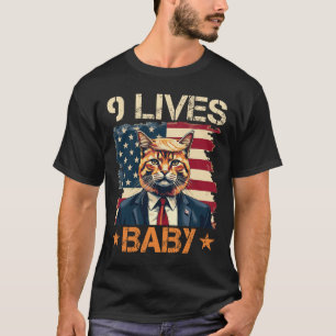 Camiseta 9 Vidas Por Trump 2024 Vitória Vencedor Trump