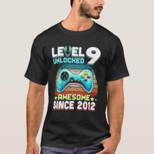 Camiseta 9 Vídeo Jogo 2012 Desbloqueado 9º Aniversário Vi