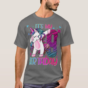Camiseta 9 Years Old Unicorn Dabbing 9th Birthday Girl Unic