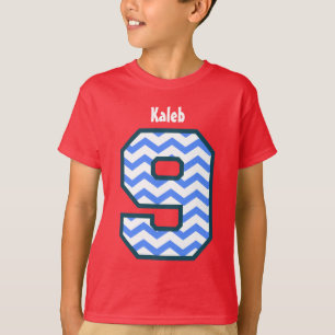 Camiseta 9o VIGA do menino do aniversário um nome feito so