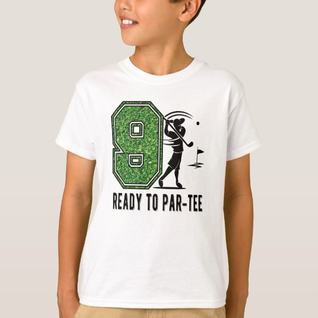 Camiseta 9th Birthday Gift Golf Player 9 Year Old Boy (Frente)