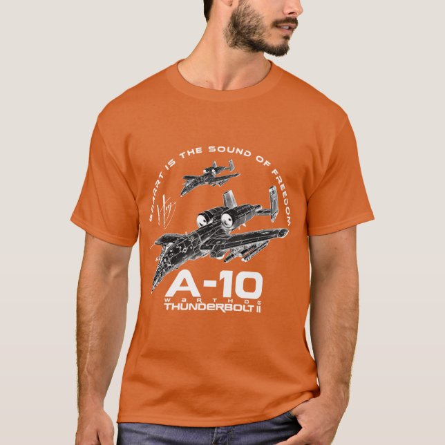 Camiseta A0 Warthog Fairchildhunderbolt USAF Caça (Frente)