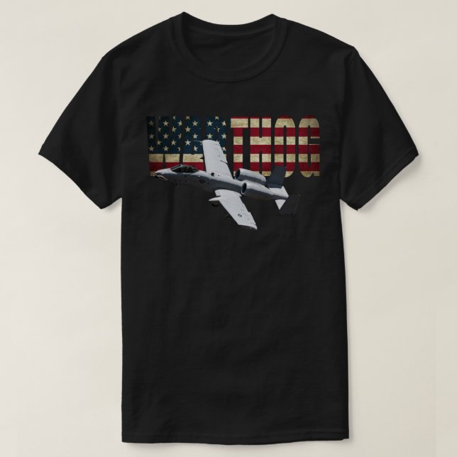 Camiseta A10 A- 10 Thunderbolt Warthog Brt Shark mouth Lon (Frente do Design)