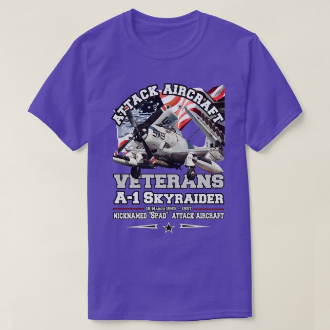 Camiseta A1 Aeronave de ataque de Skyraider (Frente do Design)