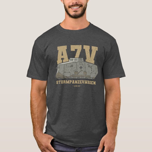 Camiseta A7V Heavy Tank - WW1 (Frente)