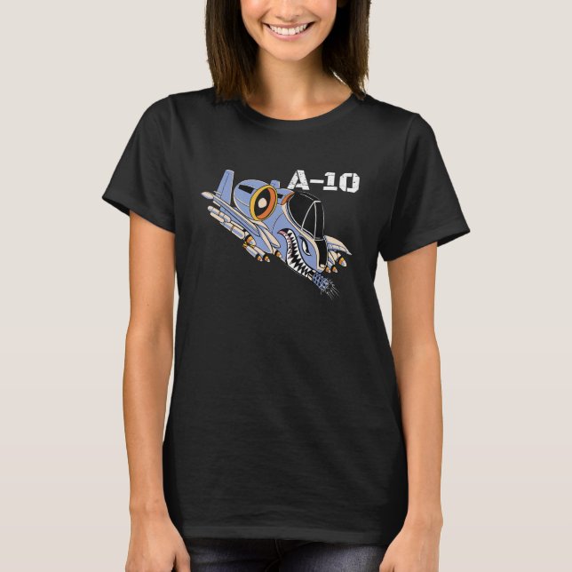Camiseta A-10 Avião Militar de Warthog A10 Thunderbird A10 (Frente)