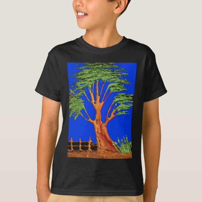 Camiseta A Acacia Beauty de África: Serengeti Serenity. (Frente)