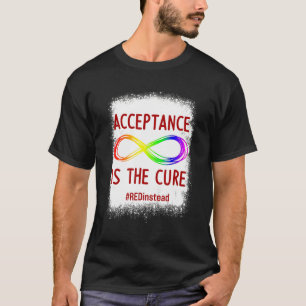 Camiseta A Aceitação É A Consciência Do Autismo Cura