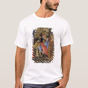 Camiseta A adoração dos Magi, detalhe de descrever o sel