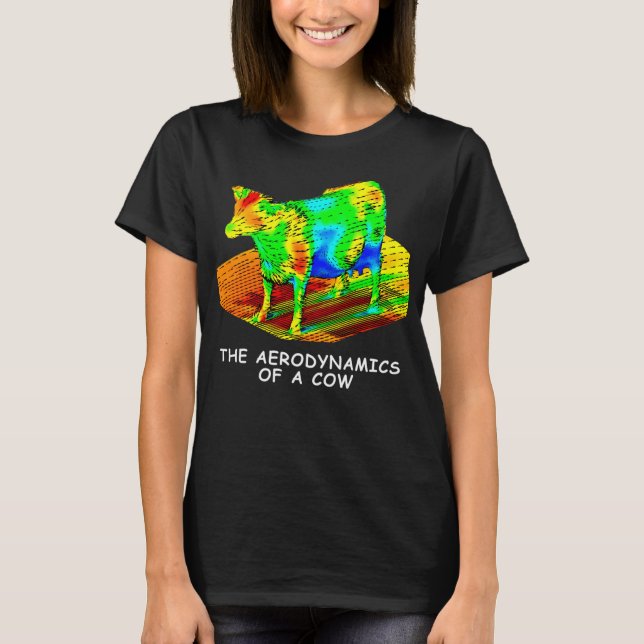 Camiseta A Aerodinâmica De Uma Vaca (Frente)
