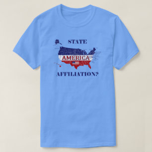 Camiseta A afiliação conhecida América do estado colore 