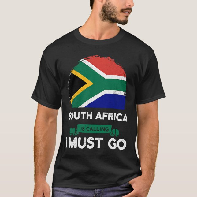 Camiseta A África Do Sul Chama-Se Eu Tenho De Ir Para A Áfr (Frente)