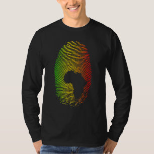 Camiseta A África Está Na Minha Impressão Digital De DNA Ra