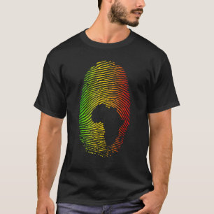 Camiseta A África Está No Meu DNA Imprimido Raízes Africana
