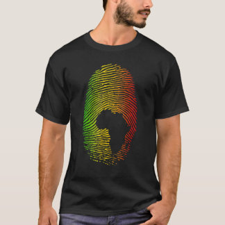 Camiseta A África Está No Meu DNA Imprimido Raízes Africana