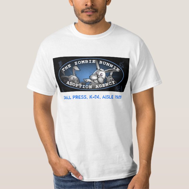 Camiseta A agência de adopção de Bunnie do zombi (Frente)