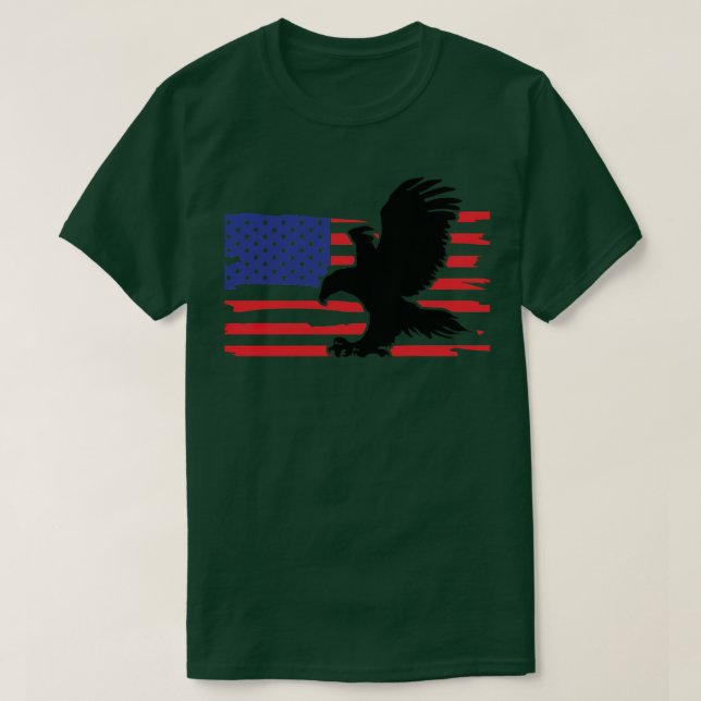 Camiseta a águia-americana clássica (Frente do Design)