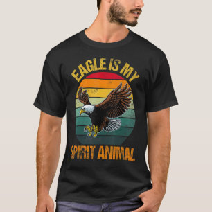Camiseta A águia é o meu animal espirituoso Eagle Retro Vin