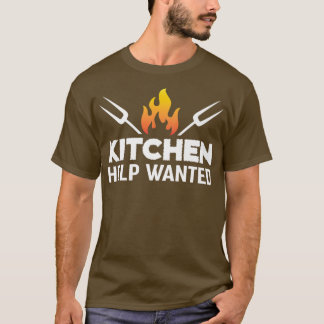 Camiseta a ajuda da cozinha queria um chef de restaurante e