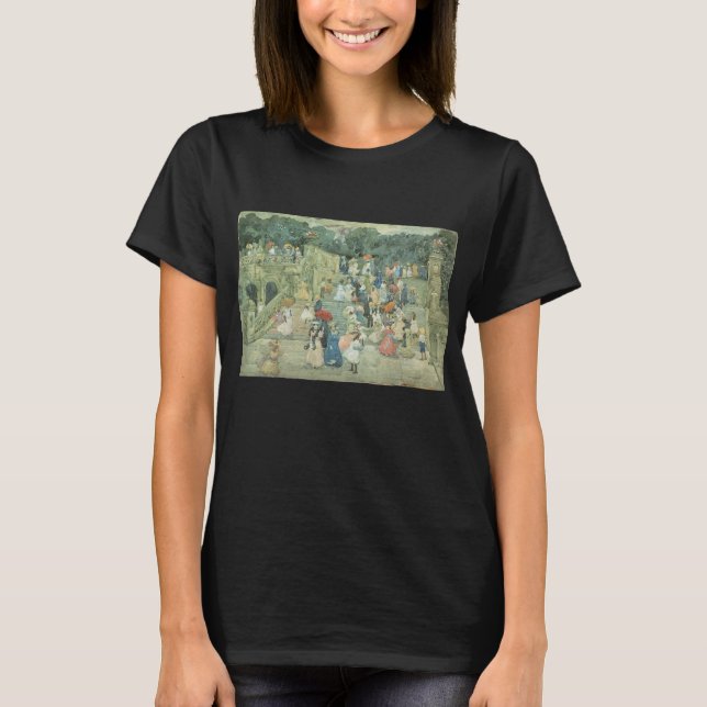 Camiseta A Alameda, Central Park por Maurice Prendergast (Frente)