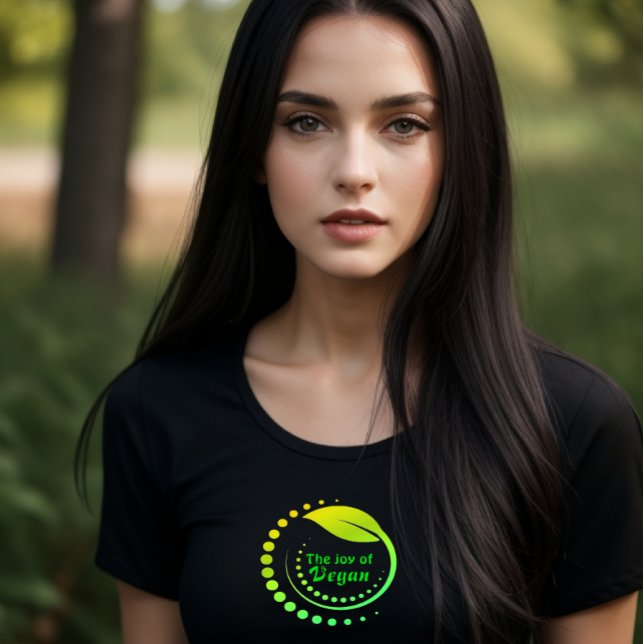 Camiseta A Alegria Da Camisa-T Das Mulheres Vegan (Criador carregado)