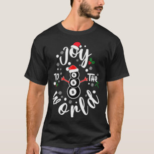 Camiseta A Alegria De Bilhar De Natal Ao Mundo Engraçado Bi