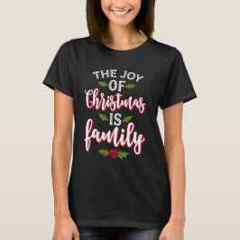 Camiseta A Alegria do Natal é Família Fofo