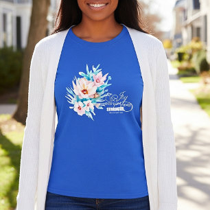 Camiseta A Alegria do Senhor floral