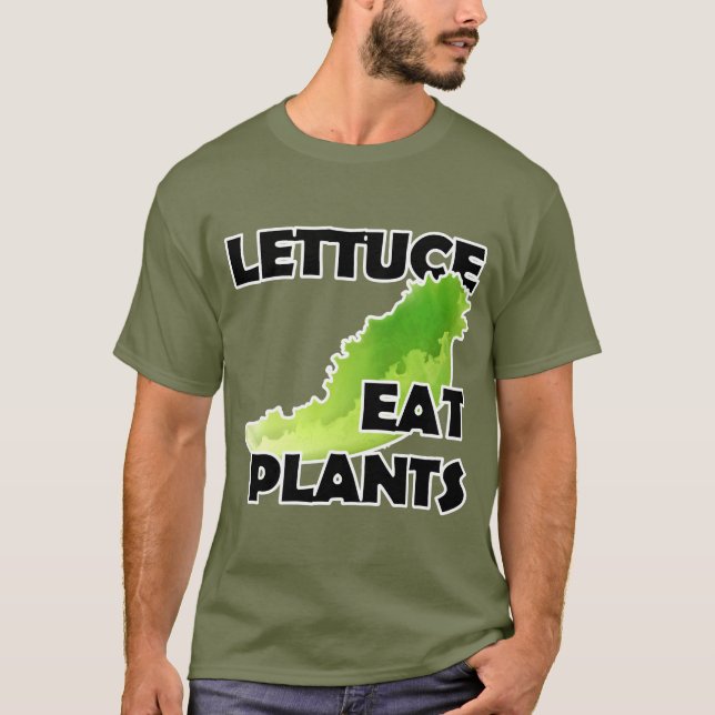 Camiseta A alface come plantas - t-shirt do Vegan (Frente)