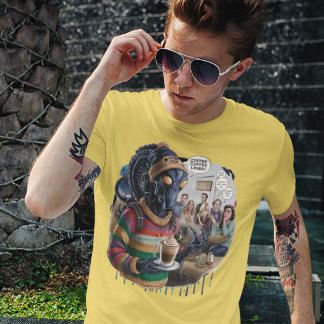 Camiseta A alienígena bonita para amantes de café