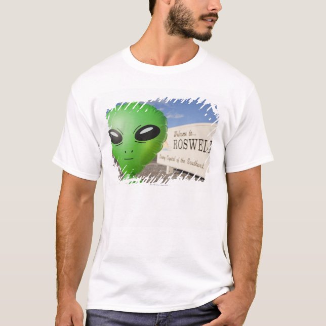Camiseta A alienígena inflável com boa vinda a Roswell (Frente)