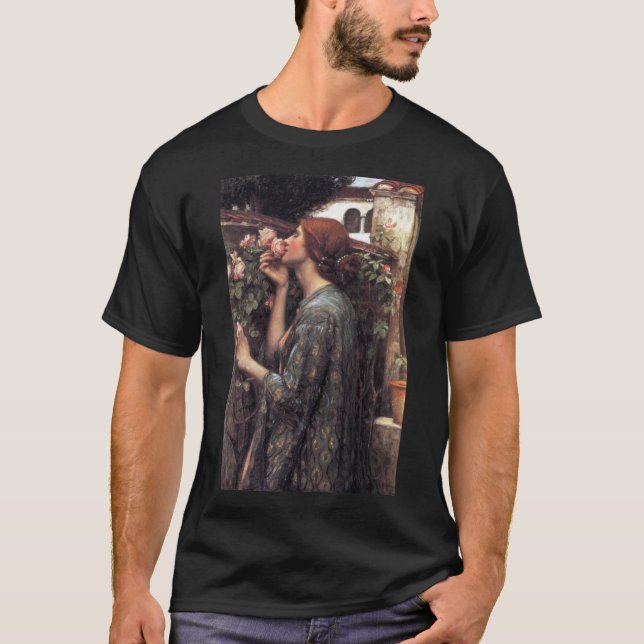 Camiseta A Alma da Rosa (por John William Waterhouse) (Frente)