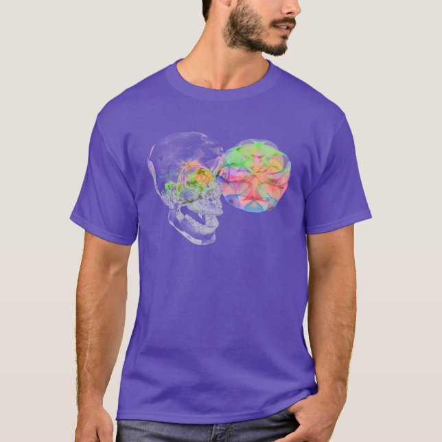 Camiseta A alquimia Pineal do DMT do crânio de cristal (Frente)