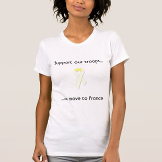 Camiseta a amarelo-fita, apoia nossas tropas…,… ou