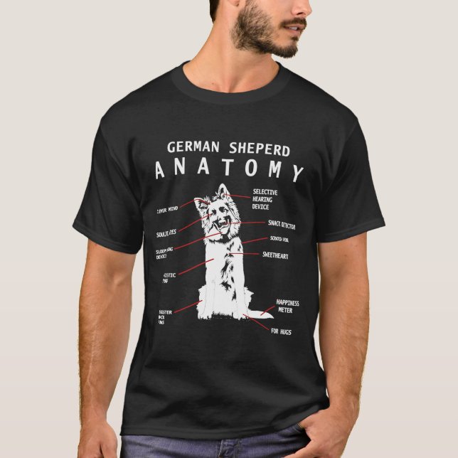 Camiseta A Anatomia De Um Cachorro-German shepherd (Frente)