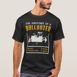 Camiseta A Anatomia De Um Trabalhador De Construção De Bull