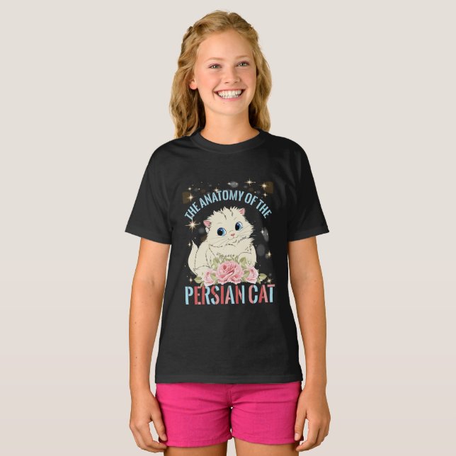 Camiseta A Anatomia Do Gato Persa (Frente Completa)
