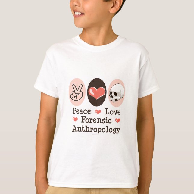 Camiseta A antropologia judicial do amor da paz caçoa a (Frente)