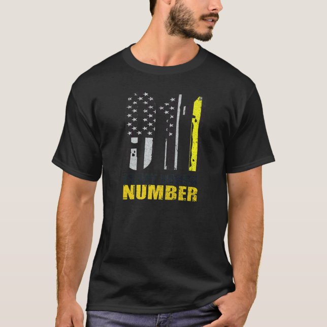 Camiseta A Apreciação do Dispatcher 911 É O Meu Número De T (Frente)