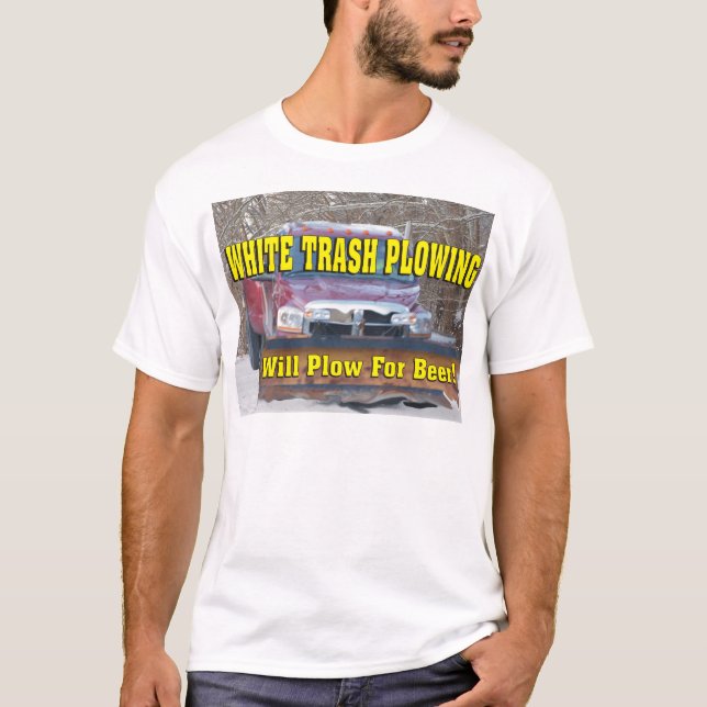 Camiseta A aradura engraçada do lixo branco arará para a (Frente)