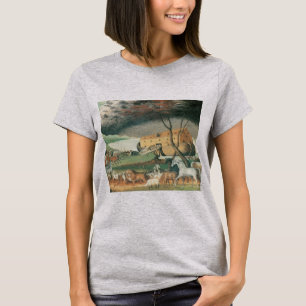 Camiseta A Arca de Noé por Edward Hicks, Arte Popular Antig